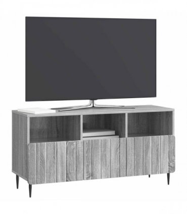 vidaXL TV Cabinet Grey Sonoma 102 x 34.5 x 50 cm Engineered Wood — V0672158303