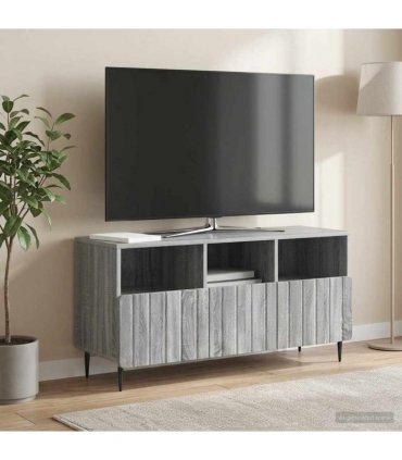 vidaXL TV Cabinet Grey Sonoma 102 x 34.5 x 50 cm Engineered Wood — V0672158303