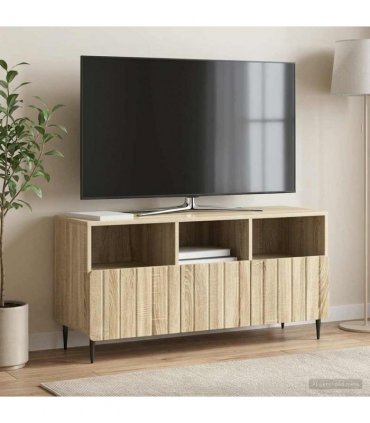 vidaXL TV Cabinet Sonoma Oak 102 x 34.5 x 50 cm Engineered Wood — V0672158305