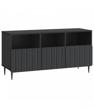 vidaXL TV Cabinet with Drawer Black 102 x 34.5 x 50 cm Engineered Wood — V0672158306