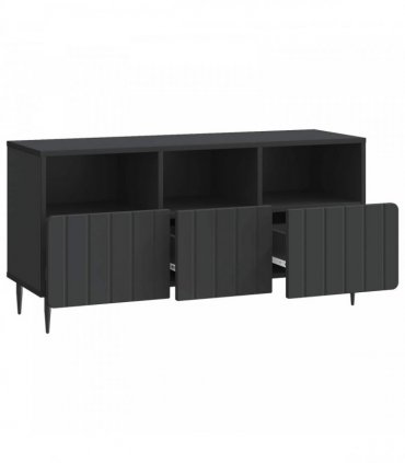vidaXL TV Cabinet with Drawer Black 102 x 34.5 x 50 cm Engineered Wood — V0672158306