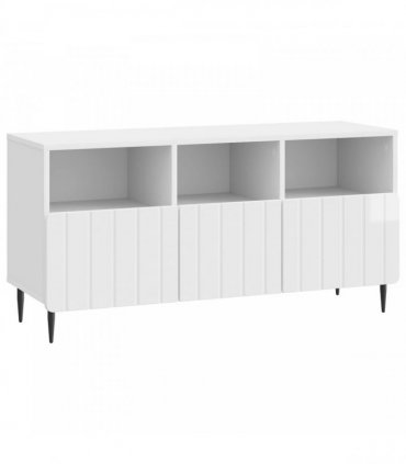 vidaXL TV Cabinet High Gloss White 102 x 34.5 x 50 cm Engineered Wood — V0672158307