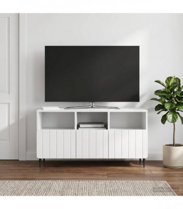 vidaXL TV Cabinet High Gloss White 102 x 34.5 x 50 cm Engineered Wood — V0672158307