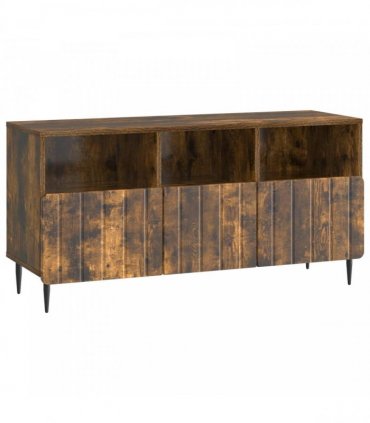 vidaXL TV Cabinet Smoked Oak 102 x 34.5 x 50 cm Engineered Wood — V0672158308
