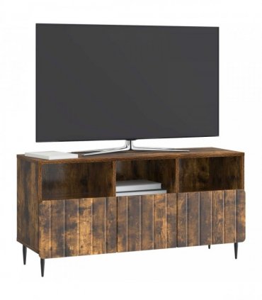 vidaXL TV Cabinet Smoked Oak 102 x 34.5 x 50 cm Engineered Wood — V0672158308