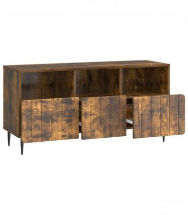 vidaXL TV Cabinet Smoked Oak 102 x 34.5 x 50 cm Engineered Wood — V0672158308