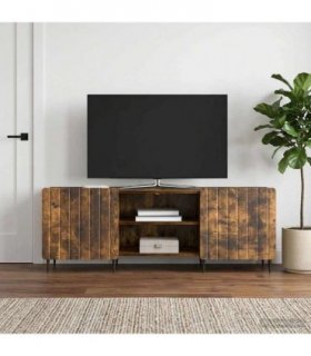 vidaXL TV Cabinet Smoked Oak 150 x 31 x 52 cm Engineered Wood