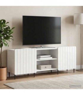 vidaXL TV Cabinet High Gloss White 150 x 31 x 52 cm Engineered Wood