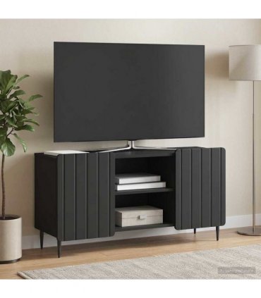vidaXL TV Cabinet Black 102 x 34.5 x 52 cm Engineered Wood
