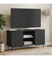vidaXL TV Cabinet Black 102 x 34.5 x 52 cm Engineered Wood