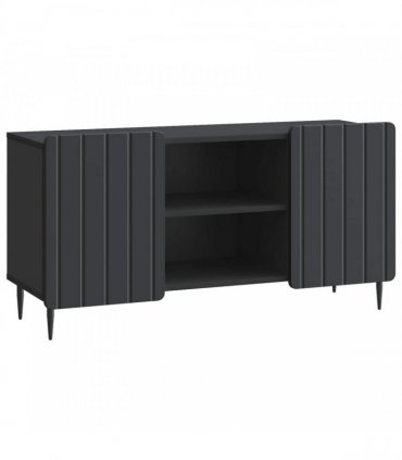 vidaXL TV Cabinet Black 102 x 34.5 x 52 cm Engineered Wood