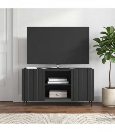 vidaXL TV Cabinet Black 102 x 34.5 x 52 cm Engineered Wood