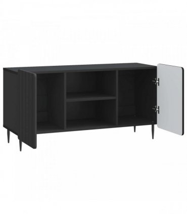 vidaXL TV Cabinet Black 102 x 34.5 x 52 cm Engineered Wood