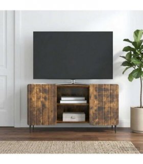 vidaXL TV Cabinet Smoked Oak 102 x 34.5 x 52 cm Engineered Wood