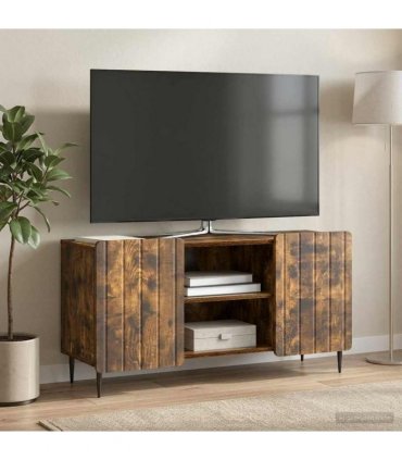 vidaXL TV Cabinet Smoked Oak 102 x 34.5 x 52 cm Engineered Wood