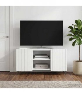 vidaXL TV Cabinet High Gloss White 102 x 34.5 x 52 cm Engineered Wood