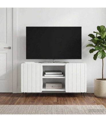 vidaXL TV Cabinet High Gloss White 102 x 34.5 x 52 cm Engineered Wood