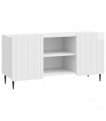 vidaXL TV Cabinet High Gloss White 102 x 34.5 x 52 cm Engineered Wood