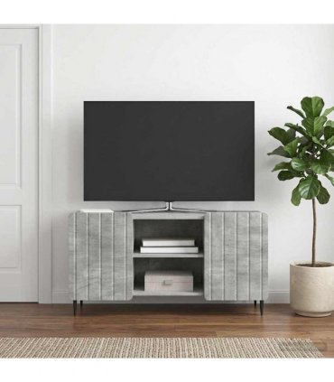 vidaXL TV Cabinet Concrete Grey 102 x 34.5 x 52 cm Engineered Wood