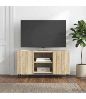 vidaXL TV Cabinet Sonoma Oak 102 x 34.5 x 52 cm Engineered Wood