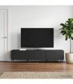 vidaXL TV Cabinet with Drawer Black 147 x 34.5 x 32 cm Engineered Wood