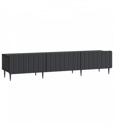 vidaXL TV Cabinet with Drawer Black 147 x 34.5 x 32 cm Engineered Wood