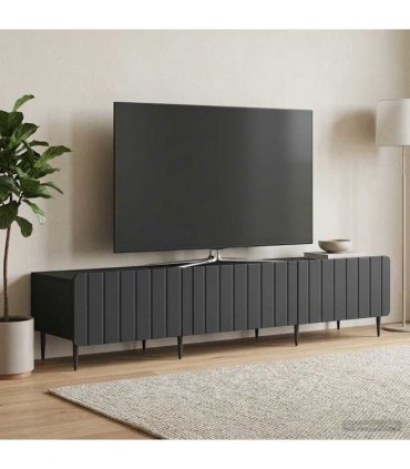 vidaXL TV Cabinet with Drawer Black 147 x 34.5 x 32 cm Engineered Wood