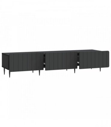 vidaXL TV Cabinet with Drawer Black 147 x 34.5 x 32 cm Engineered Wood