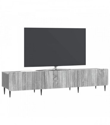 vidaXL TV Cabinet Grey Sonoma 147 x 34.5 x 32 cm Engineered Wood