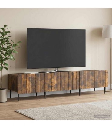 vidaXL TV Cabinet Smoked Oak 147 x 34.5 x 32 cm Engineered Wood