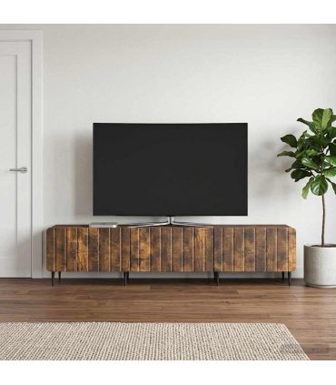 vidaXL TV Cabinet Smoked Oak 147 x 34.5 x 32 cm Engineered Wood