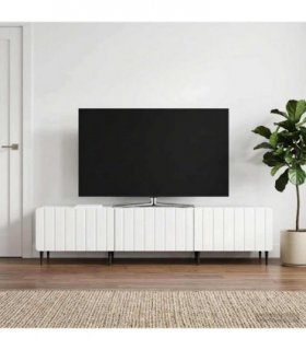 vidaXL TV Cabinet High Gloss White 147 x 34.5 x 32 cm Engineered Wood