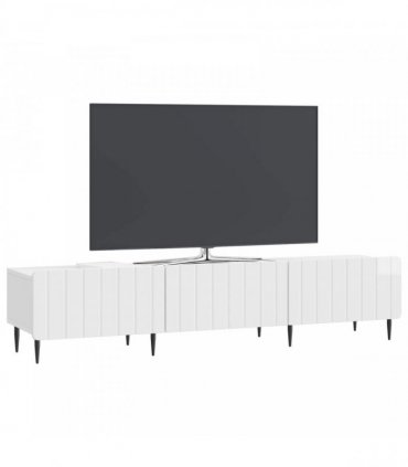 vidaXL TV Cabinet High Gloss White 147 x 34.5 x 32 cm Engineered Wood