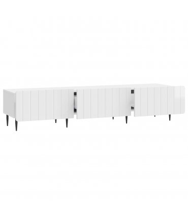 vidaXL TV Cabinet High Gloss White 147 x 34.5 x 32 cm Engineered Wood