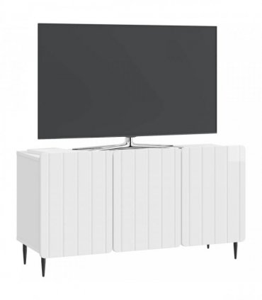 vidaXL TV Cabinet High Gloss White 99 x 34.5 x 52 cm Engineered Wood