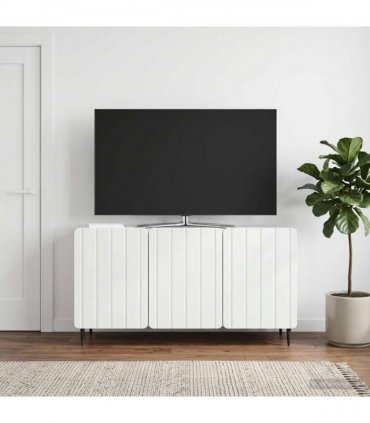 vidaXL TV Cabinet High Gloss White 99 x 34.5 x 52 cm Engineered Wood