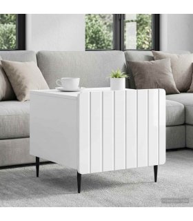 vidaXL Coffee Table High Gloss White 49 x 50 x 42 cm Engineered Wood