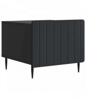 vidaXL Coffee Table with Drawer Black 49 x 50 x 42 cm Engineered Wood
