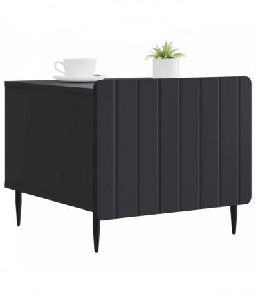vidaXL Coffee Table with Drawer Black 49 x 50 x 42 cm Engineered Wood
