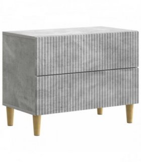 vidaXL Bedside Cabinet Concrete Grey 62 x 34.5 x 48 cm Engineered Wood — V0672158351