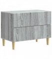 vidaXL Bedside Cabinet Grey Sonoma 62 x 34.5 x 48 cm Engineered Wood — V0672158354