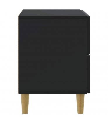 vidaXL Bedside Cabinet Black 62 x 34.5 x 48 cm Engineered Wood — V0672158355