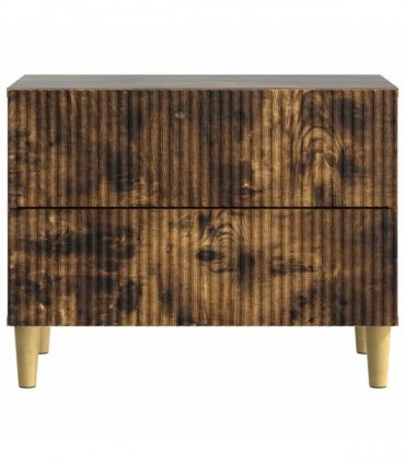 vidaXL Bedside Cabinet Smoked Oak 62 x 34.5 x 48 cm Engineered Wood — V0672158357