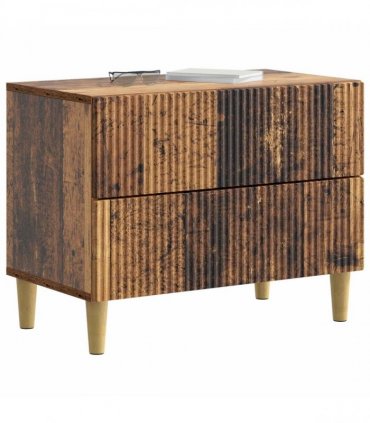 vidaXL Bedside Cabinet Old Wood 62 x 34.5 x 48 cm Engineered Wood — V0672158358