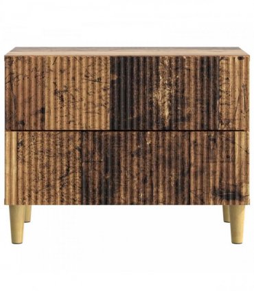 vidaXL Bedside Cabinet Old Wood 62 x 34.5 x 48 cm Engineered Wood — V0672158358
