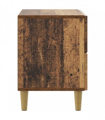 vidaXL Bedside Cabinet Old Wood 62 x 34.5 x 48 cm Engineered Wood — V0672158358
