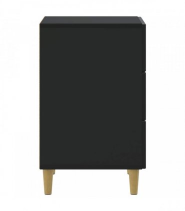 vidaXL Bedside Cabinet Black 43 x 41 x 66.5 cm Engineered Wood — V0672158359