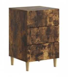 vidaXL Bedside Cabinet Smoked Oak 43 x 41 x 66.5 cm Engineered Wood — V0672158360