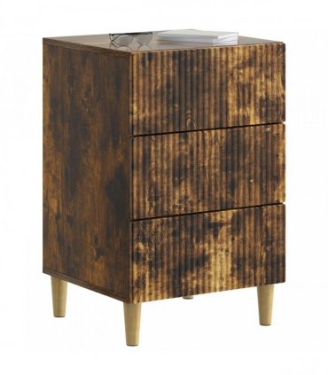 vidaXL Bedside Cabinet Smoked Oak 43 x 41 x 66.5 cm Engineered Wood — V0672158360
