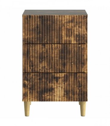 vidaXL Bedside Cabinet Smoked Oak 43 x 41 x 66.5 cm Engineered Wood — V0672158360
